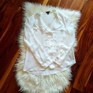 Ann Taylor White Button Down Blouse